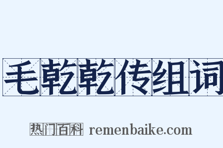 毛乾乾传组词是什么意思的图片